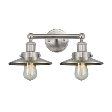 Railroad 2 Light Bath Vanity 7.25 Inch Tall and 17 Inch Wide by Innovations - 616-2W-M2-M7