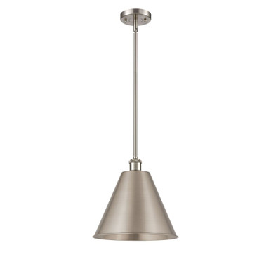 Berkshire Metal 1 Light Pendant 13 Inch Tall X 12 Inch Wide by Innovations - 516-1S-SN-MBC-12-SN