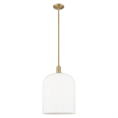 Bridal Veil 1 Light Mini Pendant 18.13 Inch and 12 Inch Wide by Innovations - 716-1S-BB-G559-12GWH