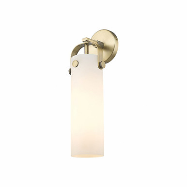 Pilaster 1 Light Glass Wall Sconce 17 Inch and 4.5 Inch Wide by Innovations - 413-1W-BB-G413-1W-4WH