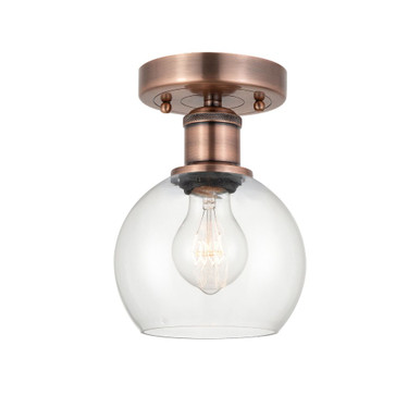 Athens 1 Light Semi Flush Mount 9.88 Inch and 5.88 Inch Wide by Innovations - 616-1F-AC-G122-6