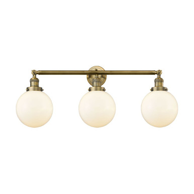 Beacon 100W 3 LED Bath Vanity 14 Inch Tall and 32 Inch Wide by Innovations - 205-G20-8-LED