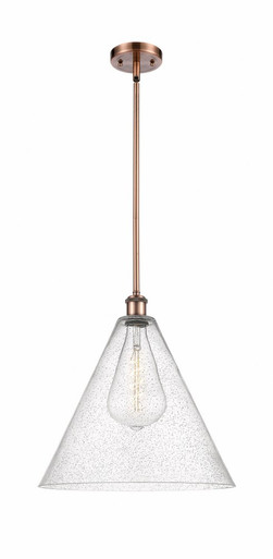 Berkshire Glass 1 Light Pendant 17 Inch Tall X 16 Inch Wide by Innovations - 516-1S-AC-GBC-164