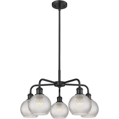 Athens 5 Light Chandelier 13.63 Inch Tall X 23.88 Inch Wide by Innovations - 516-5CR-G122C-6