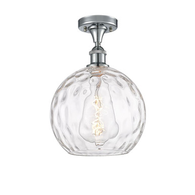 Athens Water Glass 1 Light Semi Flush Mount 13 InchX10 Inch by Innovations - 516-1C-G1215-10