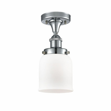 Bell 1 Light Semi Flush Mount 11 Inch Tall and 5 Inch Wide by Innovations - 916-1C-PC-G51