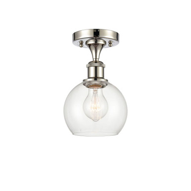 Athens 100W 1 LED Semi Flush Mount 9.13 X 5.88 Inch Wide by Innovations - 516-1C-G12-6-LED