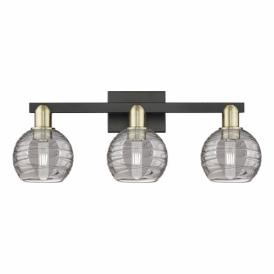 Athens Deco Swirl 3 Light Bath Vanity 9.88 X 24.88 Inch Wide by Innovations - 716-3W-BAB-G1213-6SM