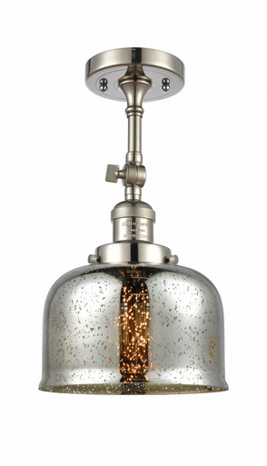 Bell 1 Light Adjustable Semi Flush Mount 14.5X7.75 Inch Wide by Innovations - 201F-PN-G78