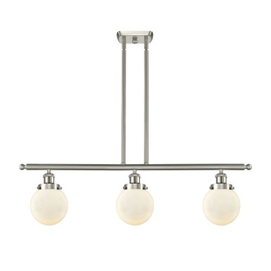 Beacon 3 Light Stem Hung Island 10 Inch Tall X 36 Inch Wide by Innovations - 916-3I-SN-G201-6