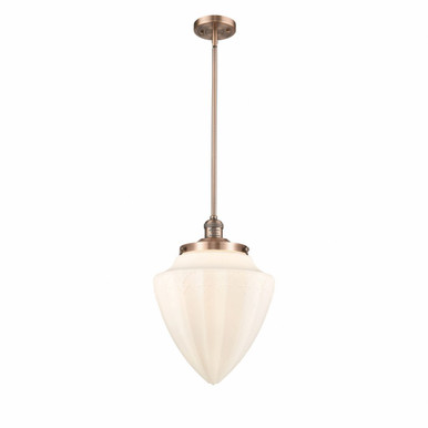Bullet 1 Light Stem Hung Mini Pendant 16 and 12 Inch Wide by Innovations - 201S-AC-G661-12