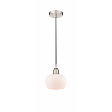 Fenton 1 Light Cord Down Mini Pendant 7.5 and 6.5 Inch Wide by Innovations - 616-1P-PN-G91
