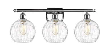 Athens Water Glass 3 Light Globe Vanity Light 26 Inch Wide by Innovations - 516-3W-PC-G1215-8