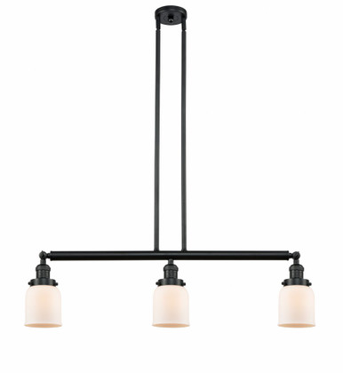 Bell 3 Light Stem Adjustable Island 10 Inch X 37.5 Inch Wide by Innovations - 213-BK-G51