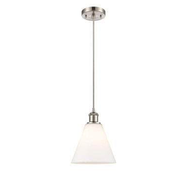 Berkshire Glass 100W 1 LED Cord hung Mini Pendant 10 X 8 by Innovations - 516-1P-SN-GBC-81-LED