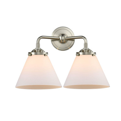 Cone 100W 2 LED Bath Vanity 11.25 Inch and 15.75 Inch Wide by Innovations - 284-2W-SN-G41-LED