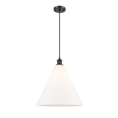 Berkshire Glass 1 Light Cord hung Pendant 17X16 Inch Wide by Innovations - 516-1P-GBC-16
