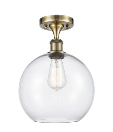 Athens 1 Light Semi Flush Mount 13.25 Inch and 10 Inch Wide by Innovations - 516-1C-AB-G122-10