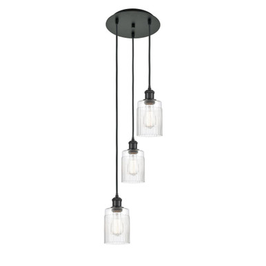 Hadley 3 Light Cord Hung Multi Pendant 27.75 X 11 Inch Wide by Innovations - 113B-3P-G34