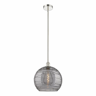 Athens Deco Swirl 1 Light Stem Mini Pendant 14.63X13.75 by Innovations - 616-1S-PN-G1213-14SM