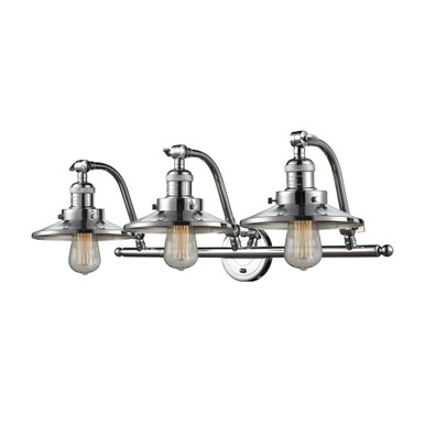 Railroad 3 Light Adjustable Bath Vanity 12 and 28 Inch Wide by Innovations - 515-3W-M1-M7