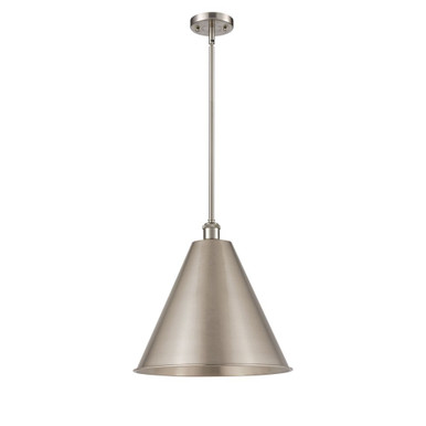 Berkshire Metal 1 Light Pendant 17 Inch Tall X 16 Inch Wide by Innovations - 516-1S-SN-MBC-16-SN