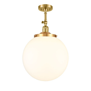 Beacon 1 Light Adjustable Semi Flush Mount 22.38X 13.75 by Innovations - 201F-G20-14