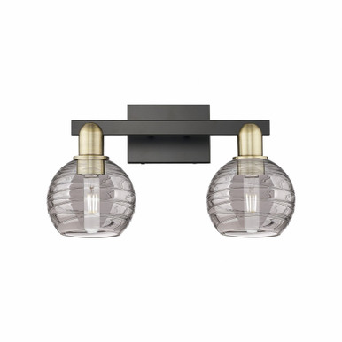 Athens Deco Swirl 2 Light Bath Vanity 9.88 X 16.88 Inch Wide by Innovations - 716-2W-BAB-G1213-6SM