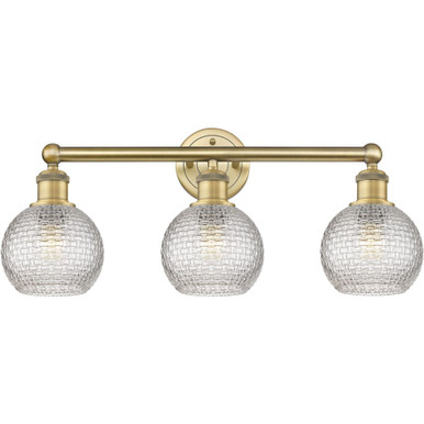 Athens 3 Light Bath Vanity 10.38 Inch Tall X 23.88 Inch Wide by Innovations - 616-3W-G122C-6