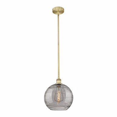 Athens Deco Swirl 1 Light Stem Mini Pendant 12.88 X 12 by Innovations - 616-1S-BB-G1213-12SM