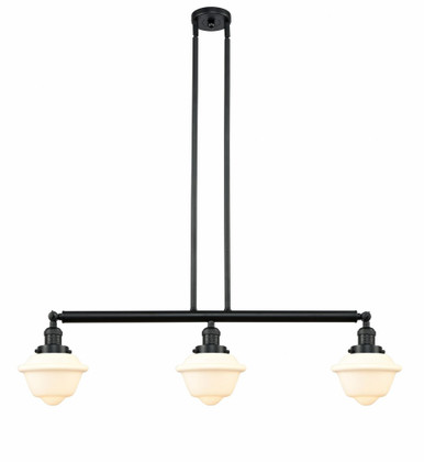 Oxford 3 Light Stem Adjustable Island 10 and 40 Inch Wide by Innovations - 213-BK-G531