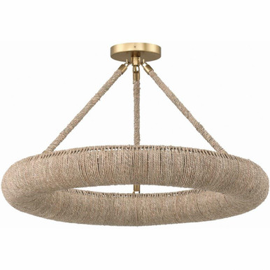 Oakley 21W 6 LED 24 Inch Wide Semi Flush Mount by Crystorama - OAK-7536_CEILING