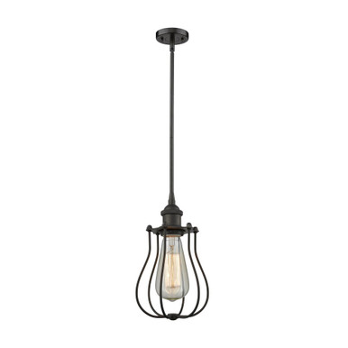 Muselet 1 Light Mini Pendant 10.38 Inch and 5.75 Inch Wide by Innovations - 516-1S-OB-CE513