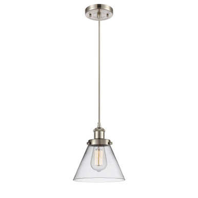 Cone 100W 1 LED Cord Hung Mini Pendant 10 and 8 Inch Wide by Innovations - 916-1P-G4-LED