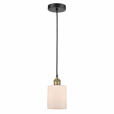 Cobbleskill 1 Light Cord Mini Pendant 9 and 5 Inch Wide by Innovations - 616-1P-BAB-G111