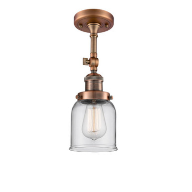 Bell 1 Light Adjustable Semi Flush Mount 14.5 X 5 Inch Wide by Innovations - 201F-AC-G52