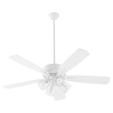 Ovation 5 Blade Ceiling Fan with Light Kit 18.25 x 52 Inch Wide by Quorum  - 4525-24