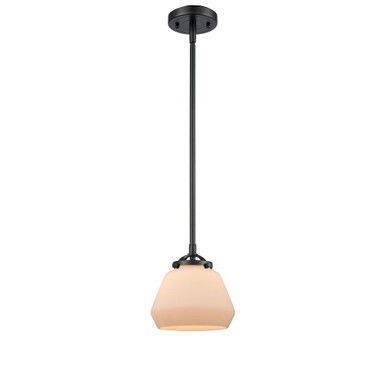 Fulton 100W 1 LED Stem Hung Mini Pendant 6.88X6.75 Inch Wide by Innovations - 284-1S-OB-G171-LED