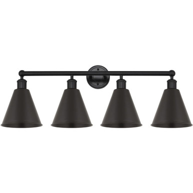 Berkshire Metal 4 Light Bath Vanity 12.25 InchX35 Inch Wide by Innovations - 616-4W-MBC-8