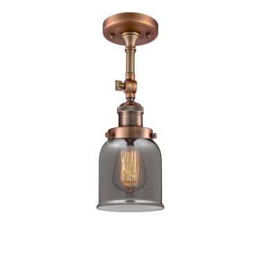 Bell 1 Light Adjustable Semi Flush Mount 14.5 X 5 Inch Wide by Innovations - 201F-AC-G53