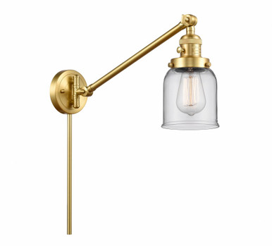 Bell 1 Light Adjustable Swing Arm Wall Sconce 25X5 Inch Wide by Innovations - 237-SG-G52
