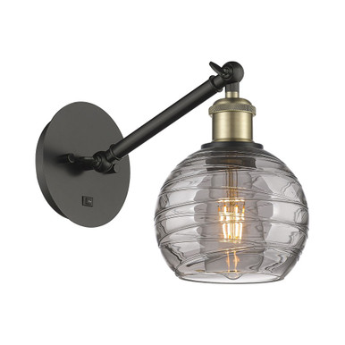 Athens 1 Light Wall Sconce 10.38 Inch Tall by Innovations - 317-1W-BAB-G1213-6SM