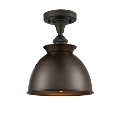 Adirondack 100W 1 LED Semi Flush Mount 9.75 X 8.25 Inch Wide by Innovations - 516-1C-M14-LED