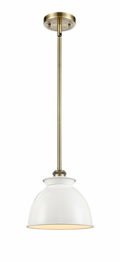Adirondack 1 Light Industrial Stem Hung Small Pendant by Innovations - 516-1S-AB-M14-W