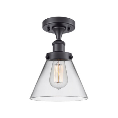 Cone 1 Light Semi Flush Mount 13 Inch Tall and 8 Inch Wide by Innovations - 916-1C-G4