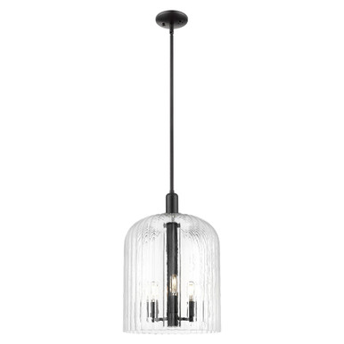 Bridal Veil 1 Light Mini Pendant 17.88 Inch and 12 Inch Wide by Innovations - 716-3S-BK-G559-12CL