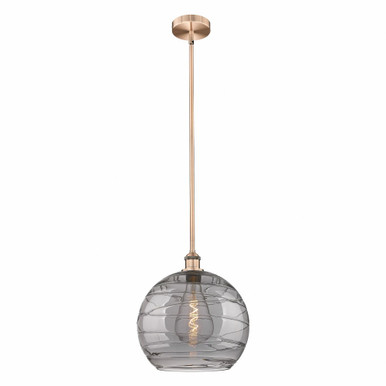 Athens Deco Swirl 1 Light Stem Mini Pendant 14.63X13.75 by Innovations - 616-1S-AC-G1213-14SM