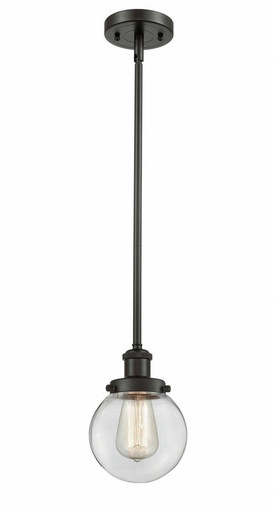 Beacon 1 Light Mini Pendant 9 Inch Tall and 6 Inch Wide by Innovations - 916-1S-OB-G202-6