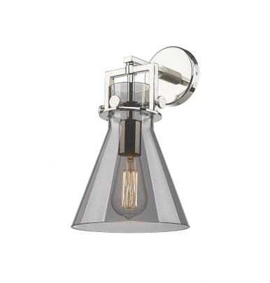 Newton Cone 1 Light Glass Wall Sconce by Innovations - 411-1W-PN-G411-8SM