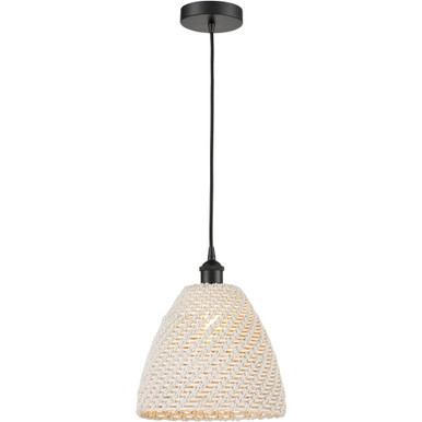 Bristol Natural 1 Light Cord Down Mini Pendant 13.38X11.75 by Innovations - 616-1P-BK-NBD-12-NAT